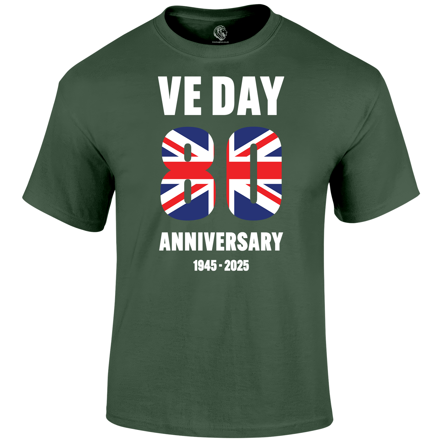 VE Day 80th T Shirt by Lion Legion 
