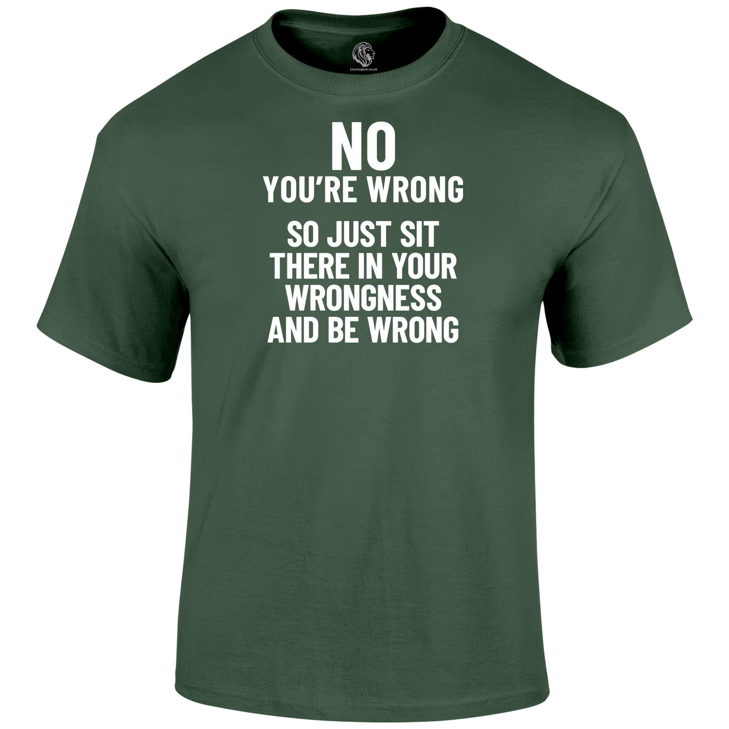 You're Wrong T Shirt by Lion Legion 
