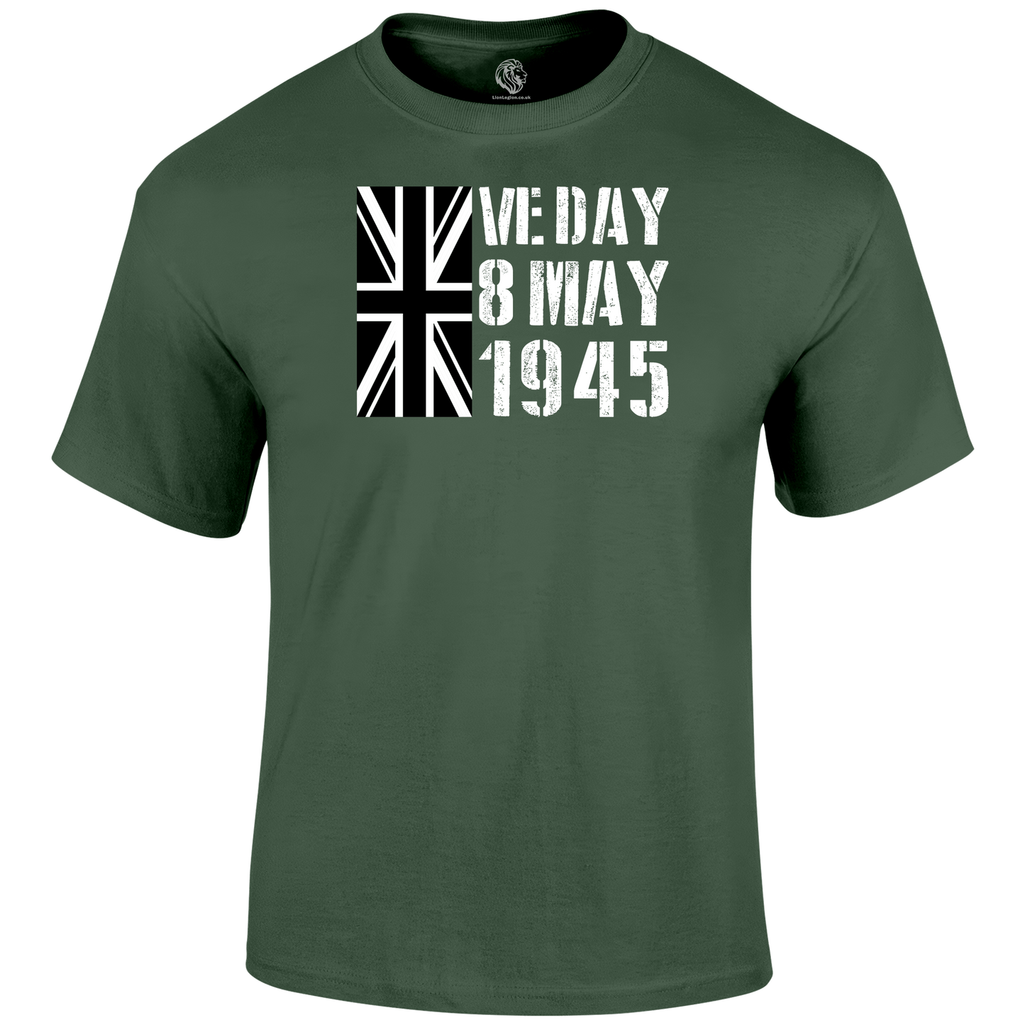 VE Day Anniversary T Shirt by Lion Legion 