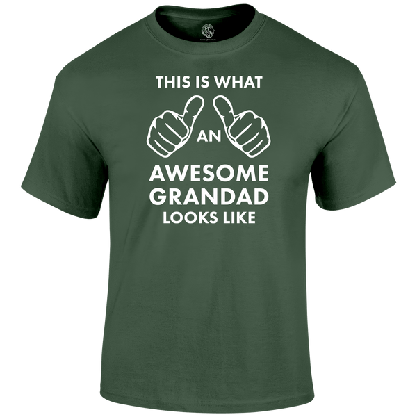 Awesome Grandad T Shirt by Lion Legion 
