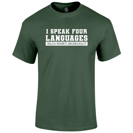 Four Languages T Shirt by Lion Legion 