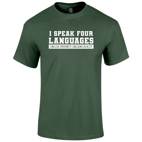 Four Languages T Shirt by Lion Legion 