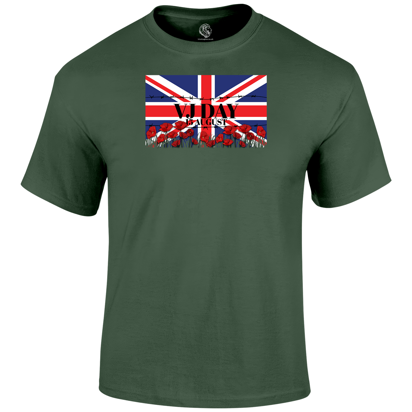 V-J Day Remembrance T Shirt by Lion Legion 