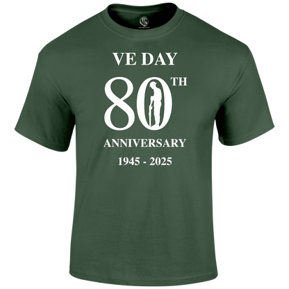 VE Day 80th Remembrance T Shirt by Lion Legion 