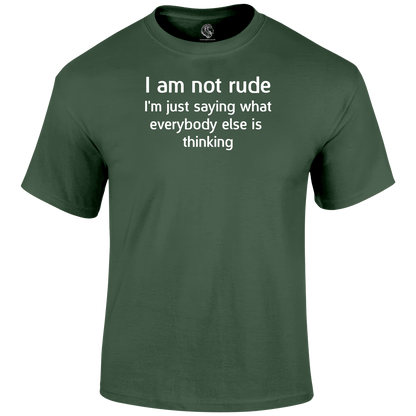 I'm Not Rude T Shirt by Lion Legion 