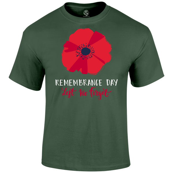 Big Poppy Remembrance Day T Shirt by Lion Legion 