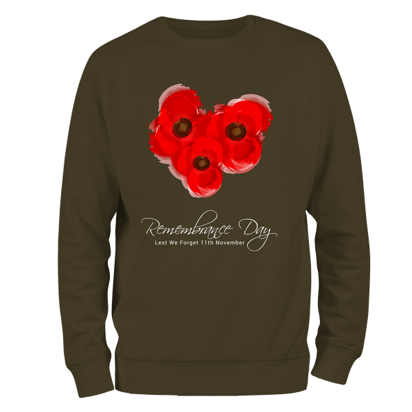Poppy Trio Remembrance Day Sweatshirt by Lion Legion 