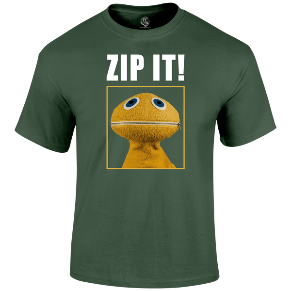 Zip It Funny T Shirt by Lion Legion 