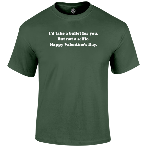 No Selfie Valentine's Day T Shirt by Lion Legion 
