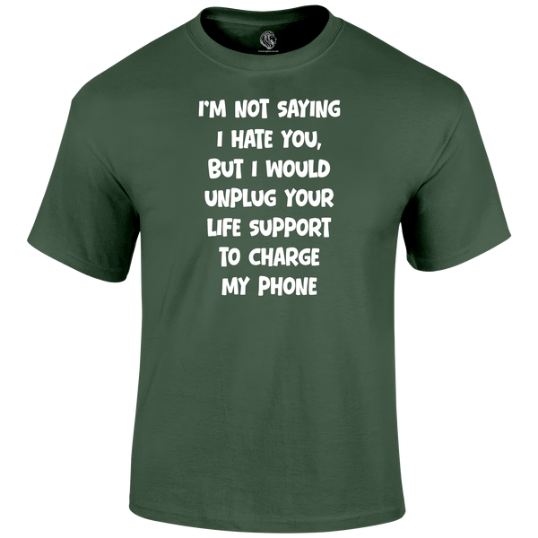 Life Support Funny T Shirt by Lion Legion 