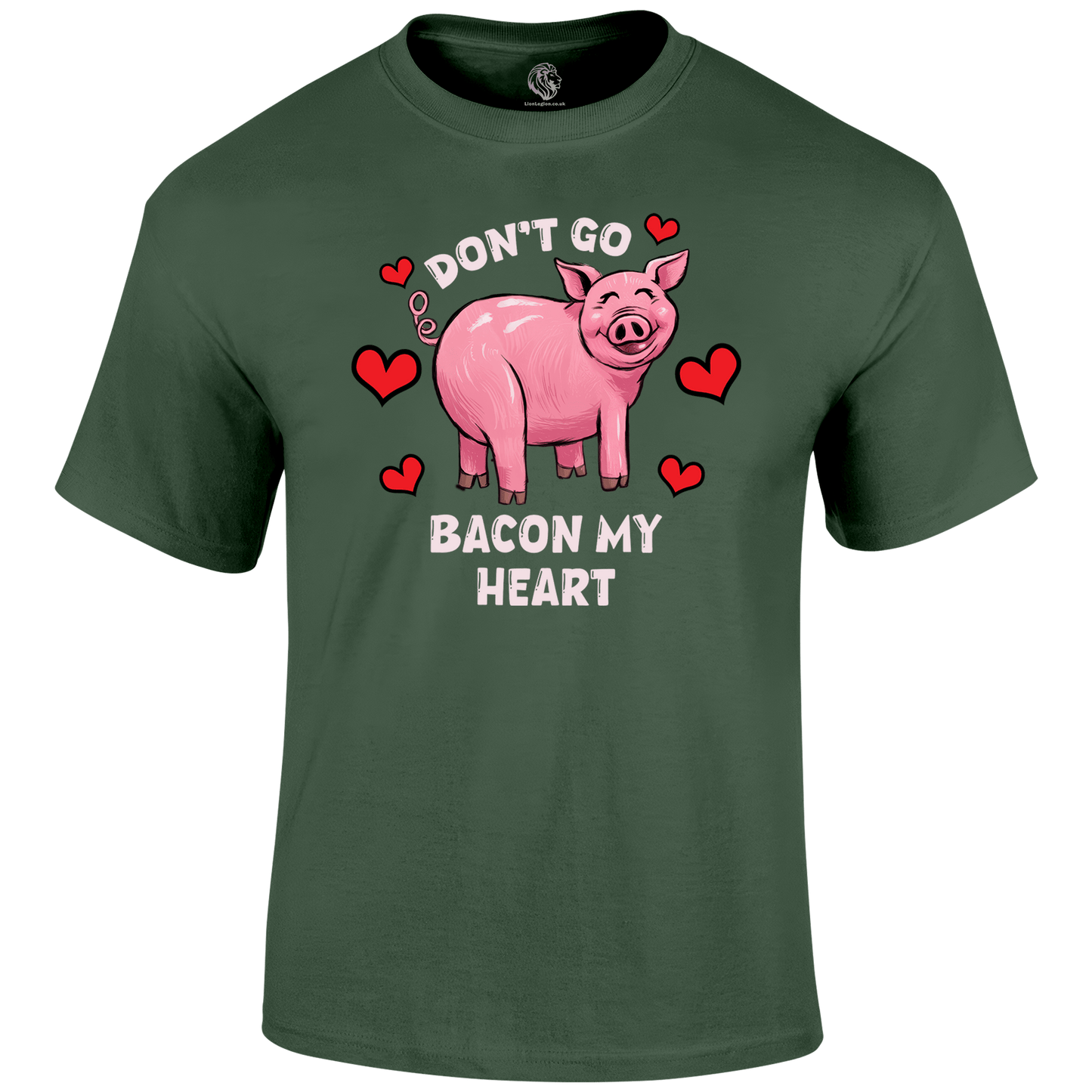 Bacon My Heart Valentine's T Shirt by Lion Legion 