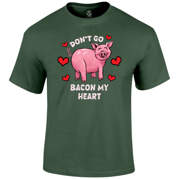 Bacon My Heart Valentine's T Shirt by Lion Legion 
