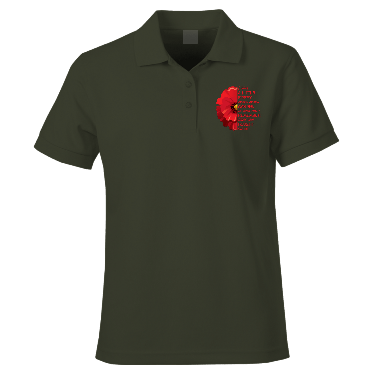 Little Poppy Remembrance Polo Shirt by Lion Legion 