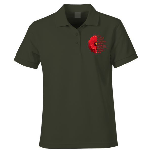 Little Poppy Remembrance Polo Shirt by Lion Legion 