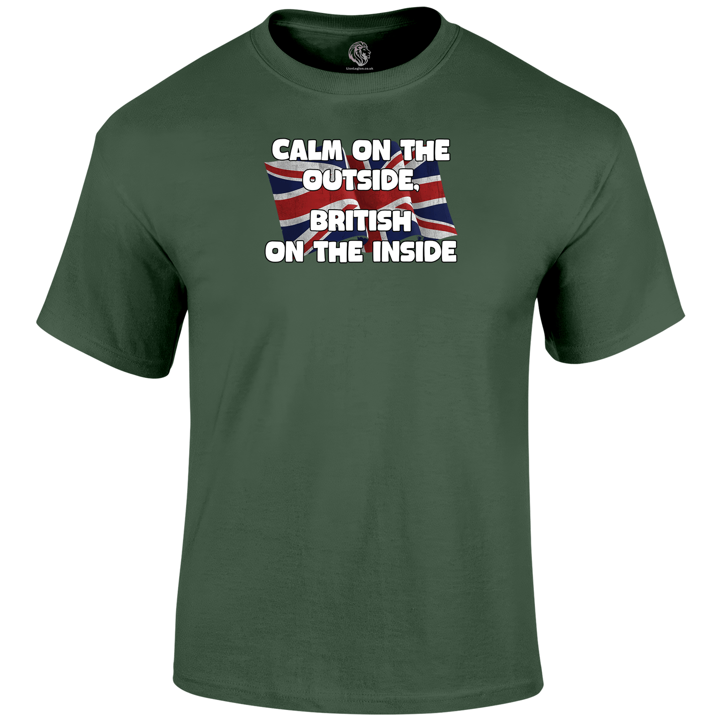 Calm On The Outside Patriotic T Shirt by Lion Legion 