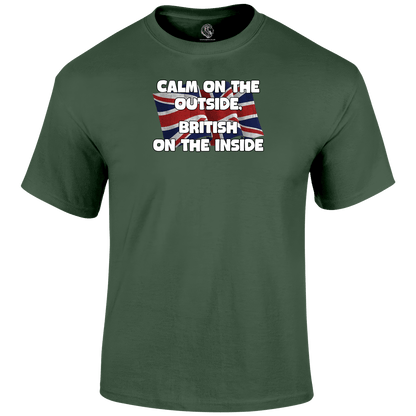 Calm On The Outside Patriotic T Shirt by Lion Legion 