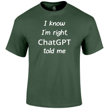 Chat GPT Funny T Shirt by Lion Legion 