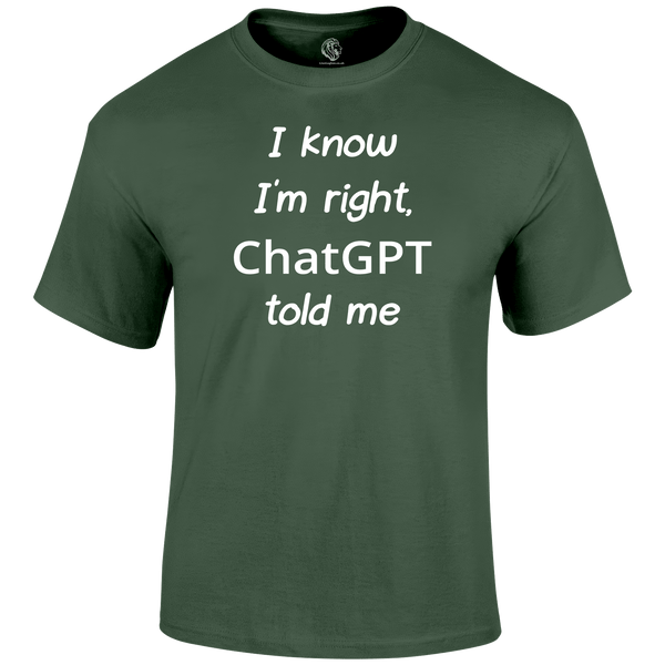 Chat GPT Funny T Shirt by Lion Legion 