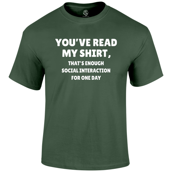 Read My Shirt Funny T Shirt by Lion Legion 