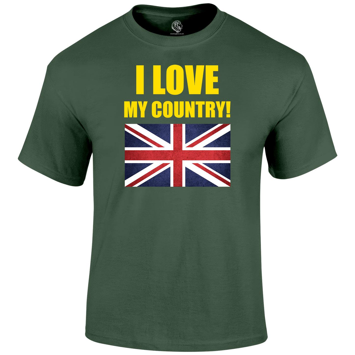 I Love My Country Patriotic T Shirt by Lion Legion 
