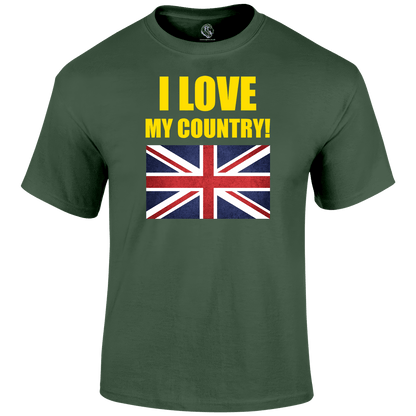 I Love My Country Patriotic T Shirt by Lion Legion 