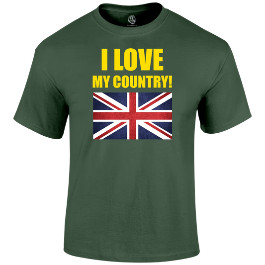 I Love My Country Patriotic T Shirt by Lion Legion 