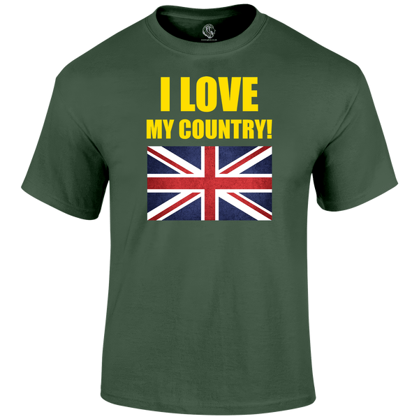 I Love My Country Patriotic T Shirt by Lion Legion 