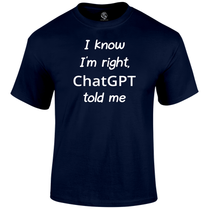 Chat GPT Funny T Shirt by Lion Legion 