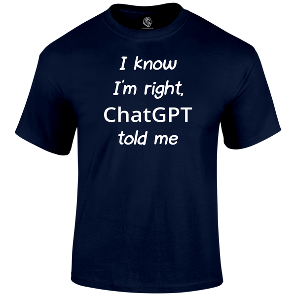 Chat GPT Funny T Shirt by Lion Legion 