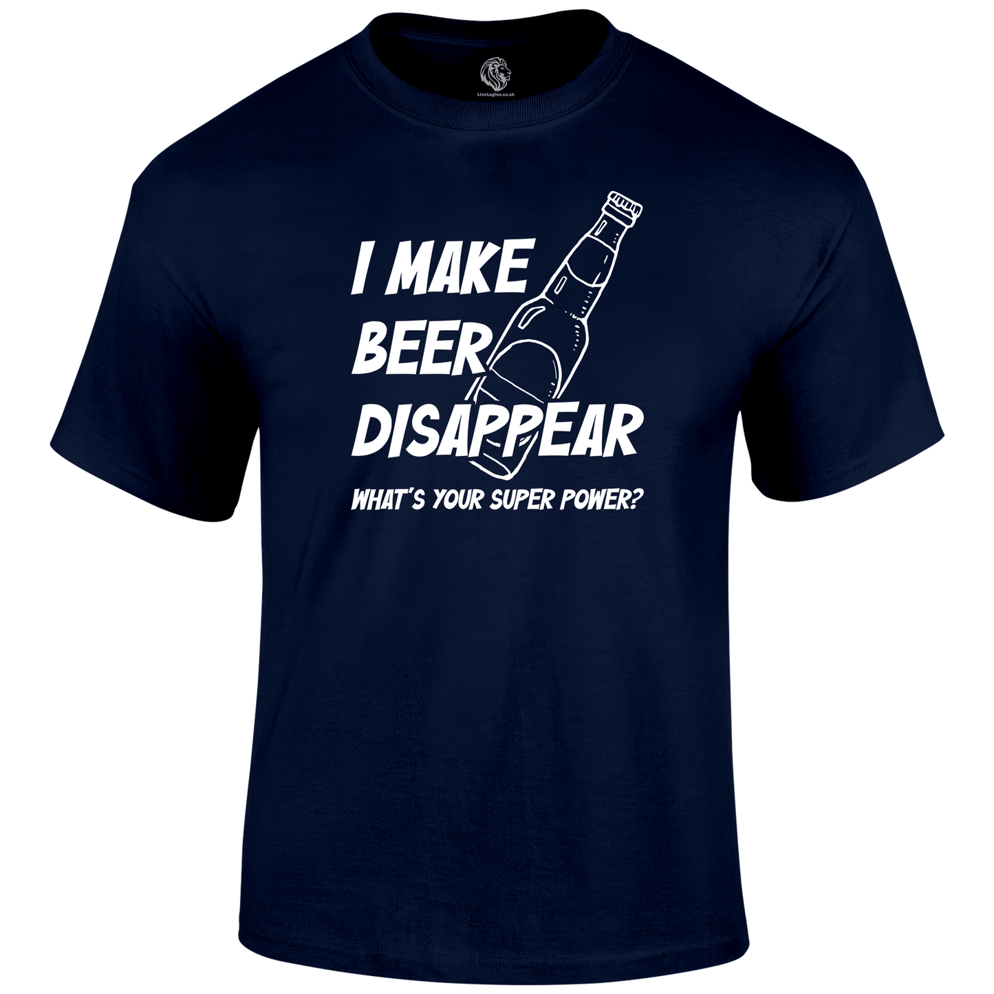 Beer Disappear Funny T Shirt by Lion Legion 