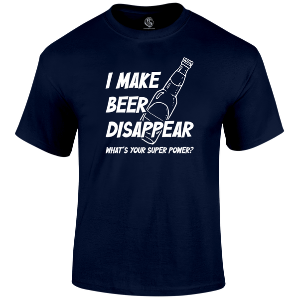 Beer Disappear Funny T Shirt by Lion Legion 