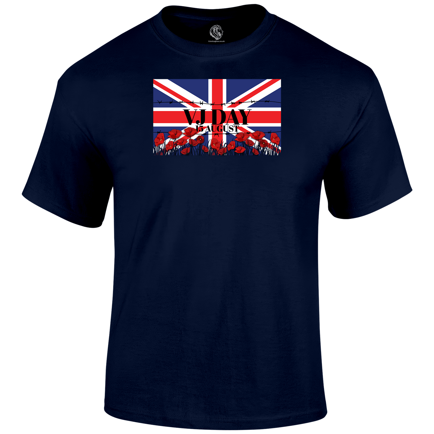 V-J Day Remembrance T Shirt by Lion Legion 