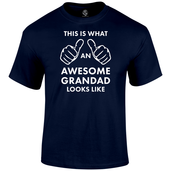 Awesome Grandad T Shirt by Lion Legion 