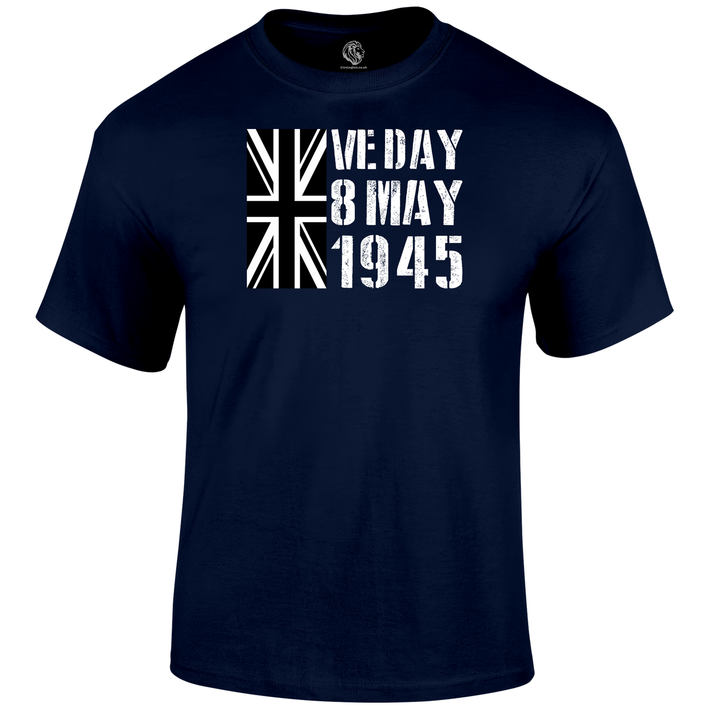 VE Day Anniversary T Shirt by Lion Legion 
