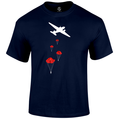 Poppy Drop Remembrance T Shirt by Lion Legion 