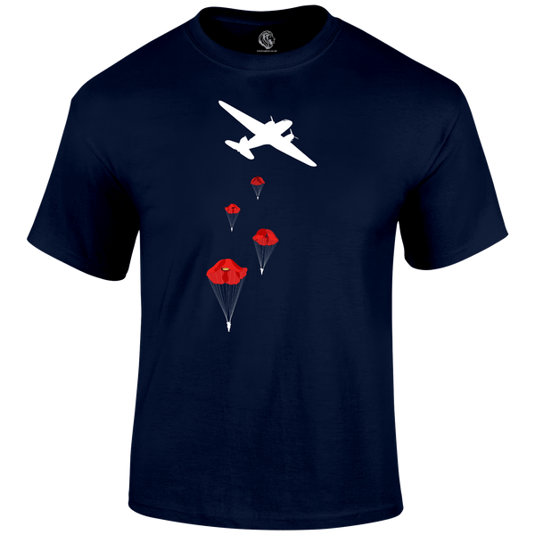 Poppy Drop Remembrance T Shirt by Lion Legion 