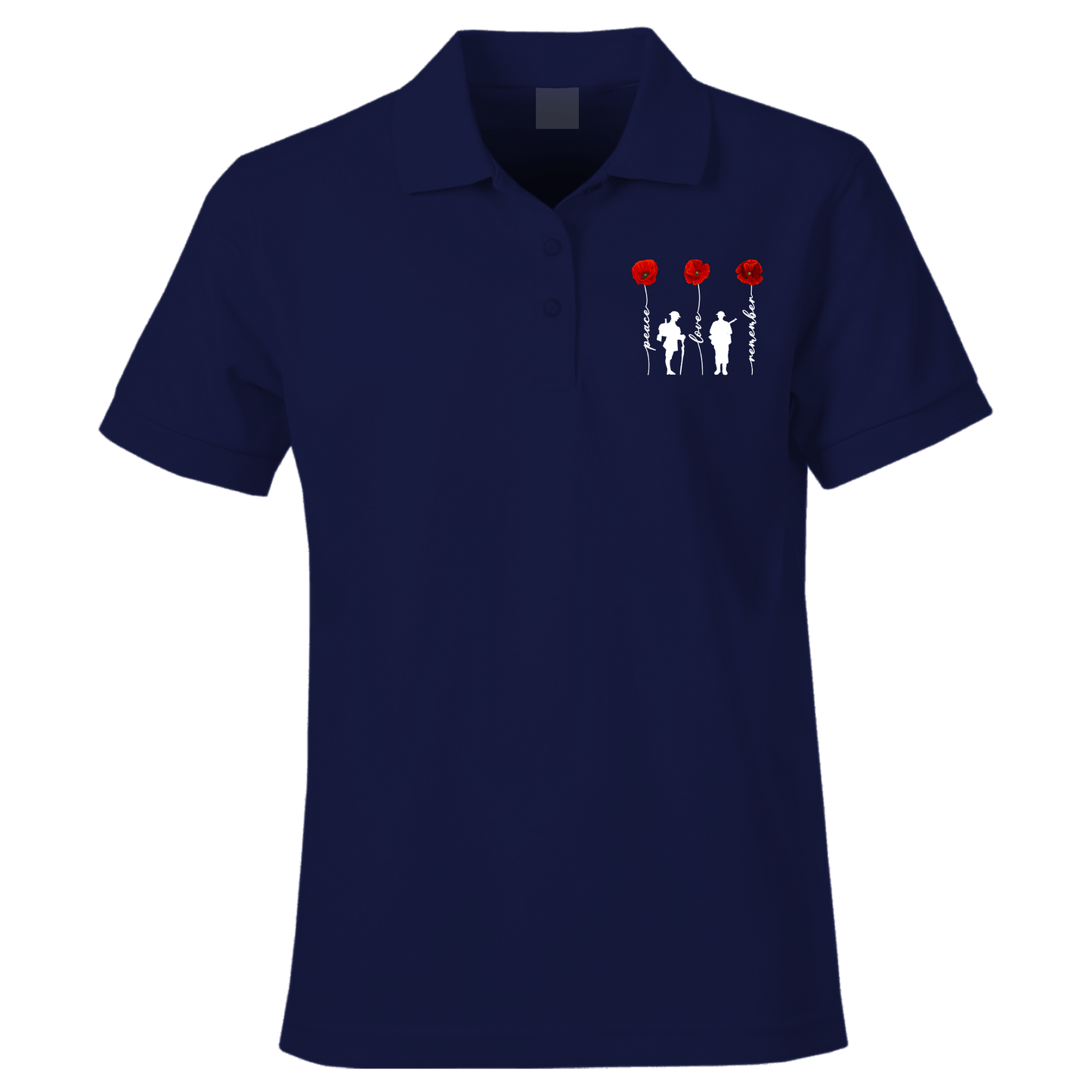 Peace And Love Remembrance Day Polo Shirt by Lion Legion 