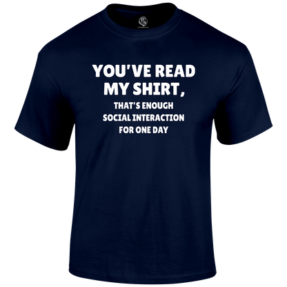 Read My Shirt Funny T Shirt by Lion Legion 