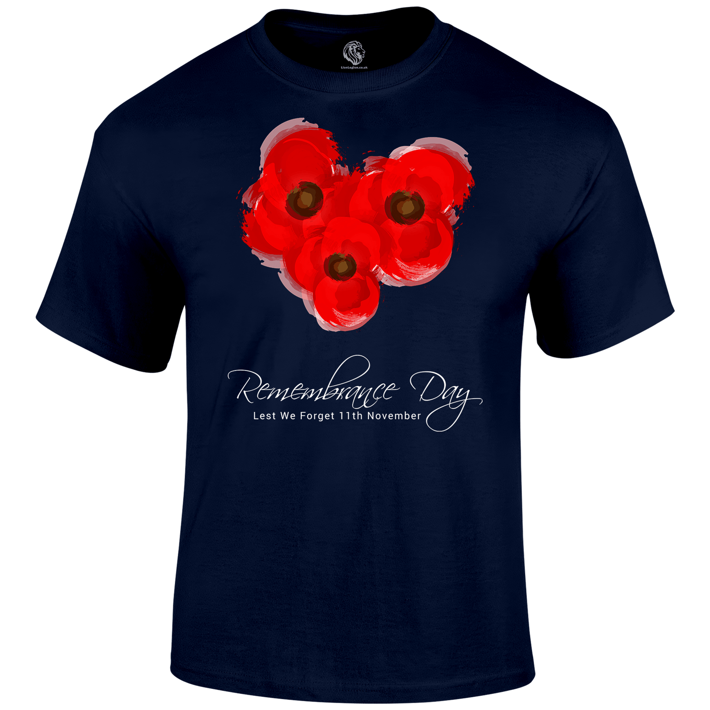 Poppy Trio Remembrance Day T Shirt by Lion Legion 