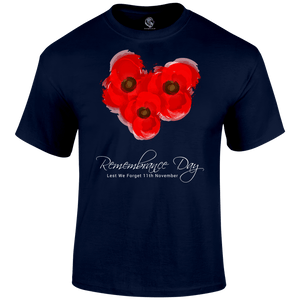 Poppy Trio Remembrance Day T Shirt