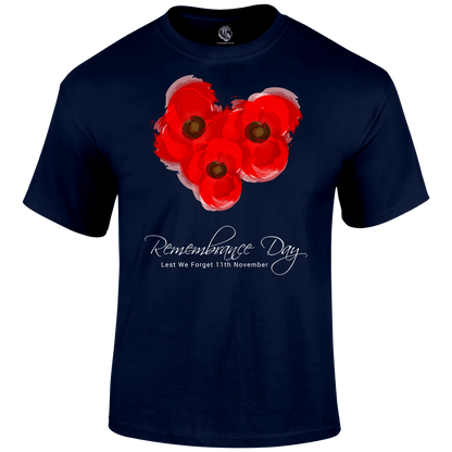 Poppy Trio Remembrance Day T Shirt by Lion Legion 