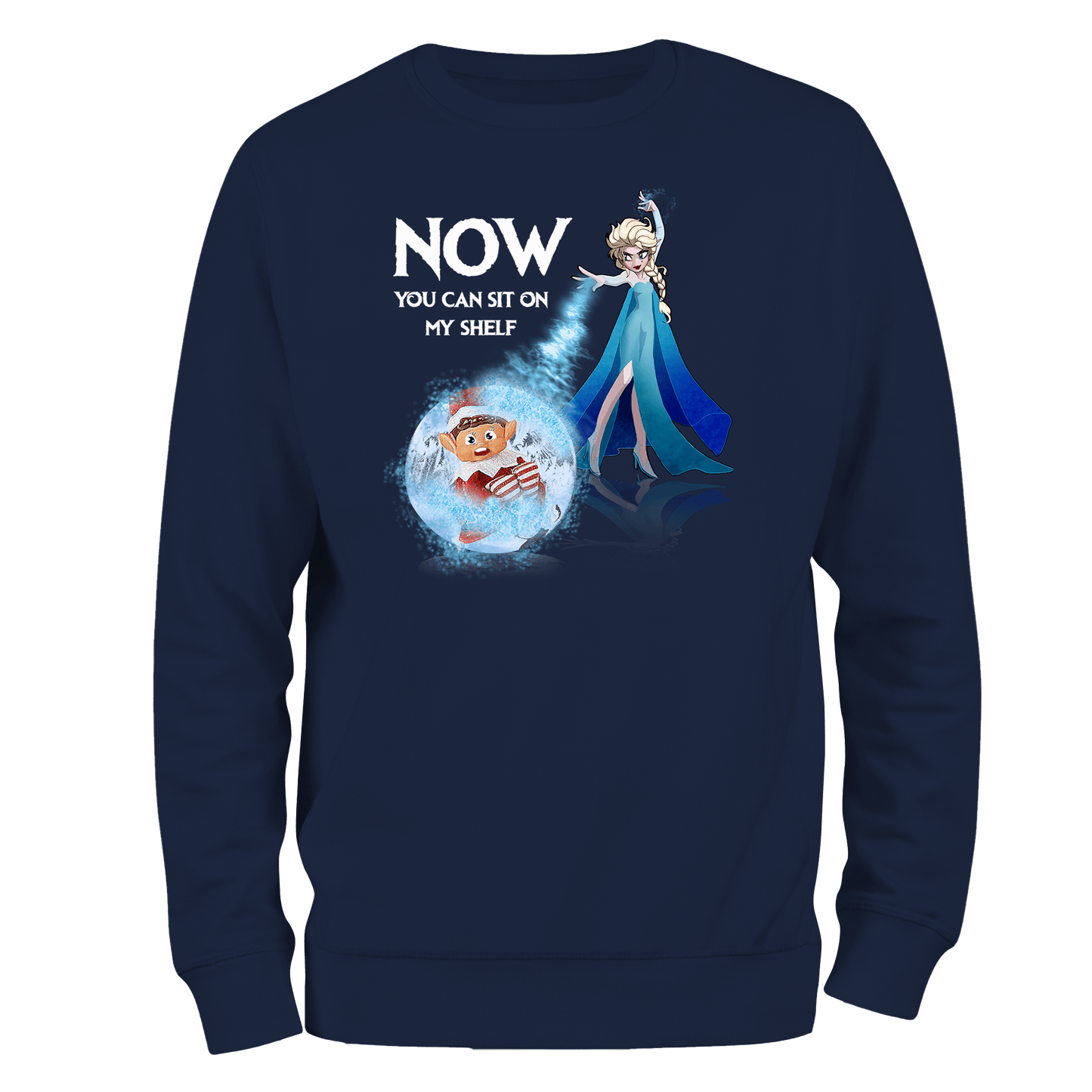 Sit On My Shelf Funny Christmas Jumper by Lion Legion 