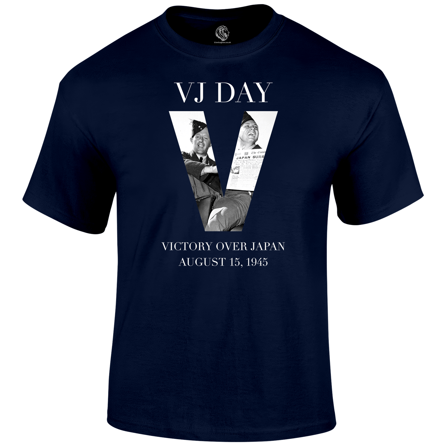 V-J Victory Remembrance T Shirt by Lion Legion 