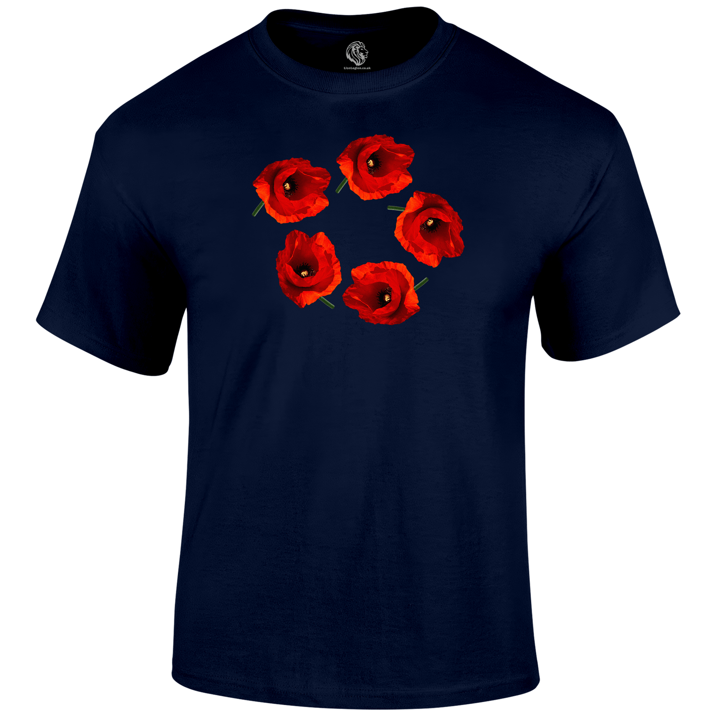 Poppy Circle Remembrance Day T Shirt by Lion Legion 