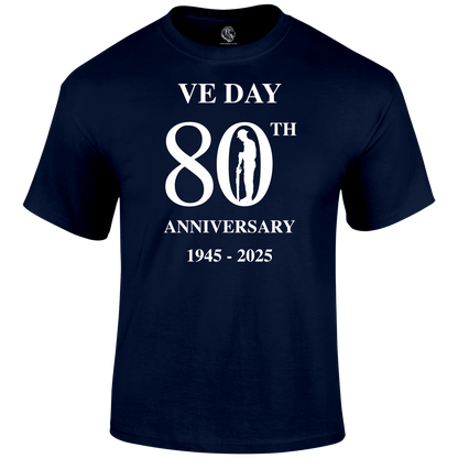 VE Day 80th Remembrance T Shirt by Lion Legion 