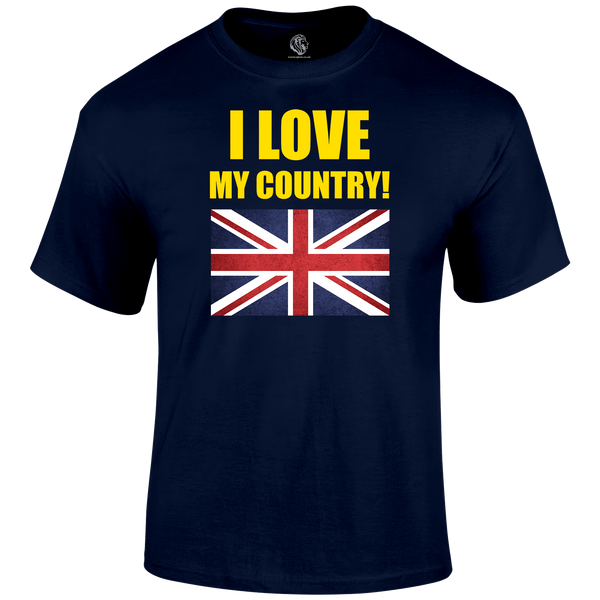 I Love My Country Patriotic T Shirt by Lion Legion 