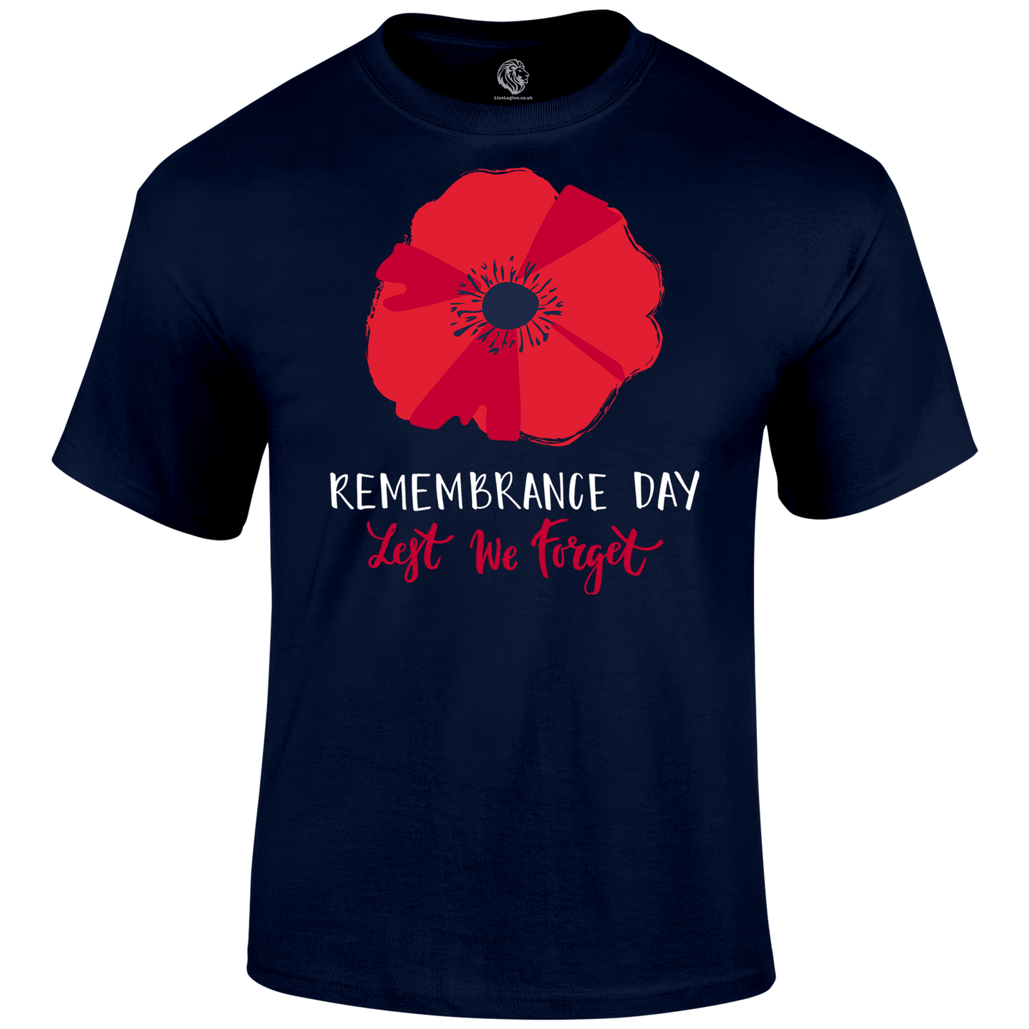 Big Poppy Remembrance Day T Shirt by Lion Legion 