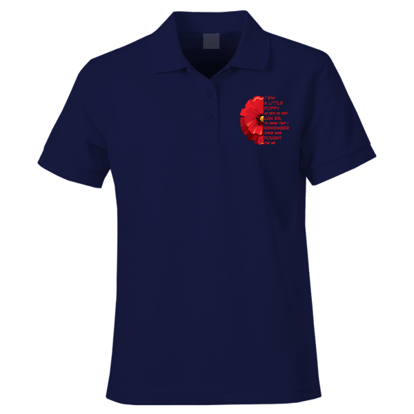 Little Poppy Remembrance Polo Shirt by Lion Legion 