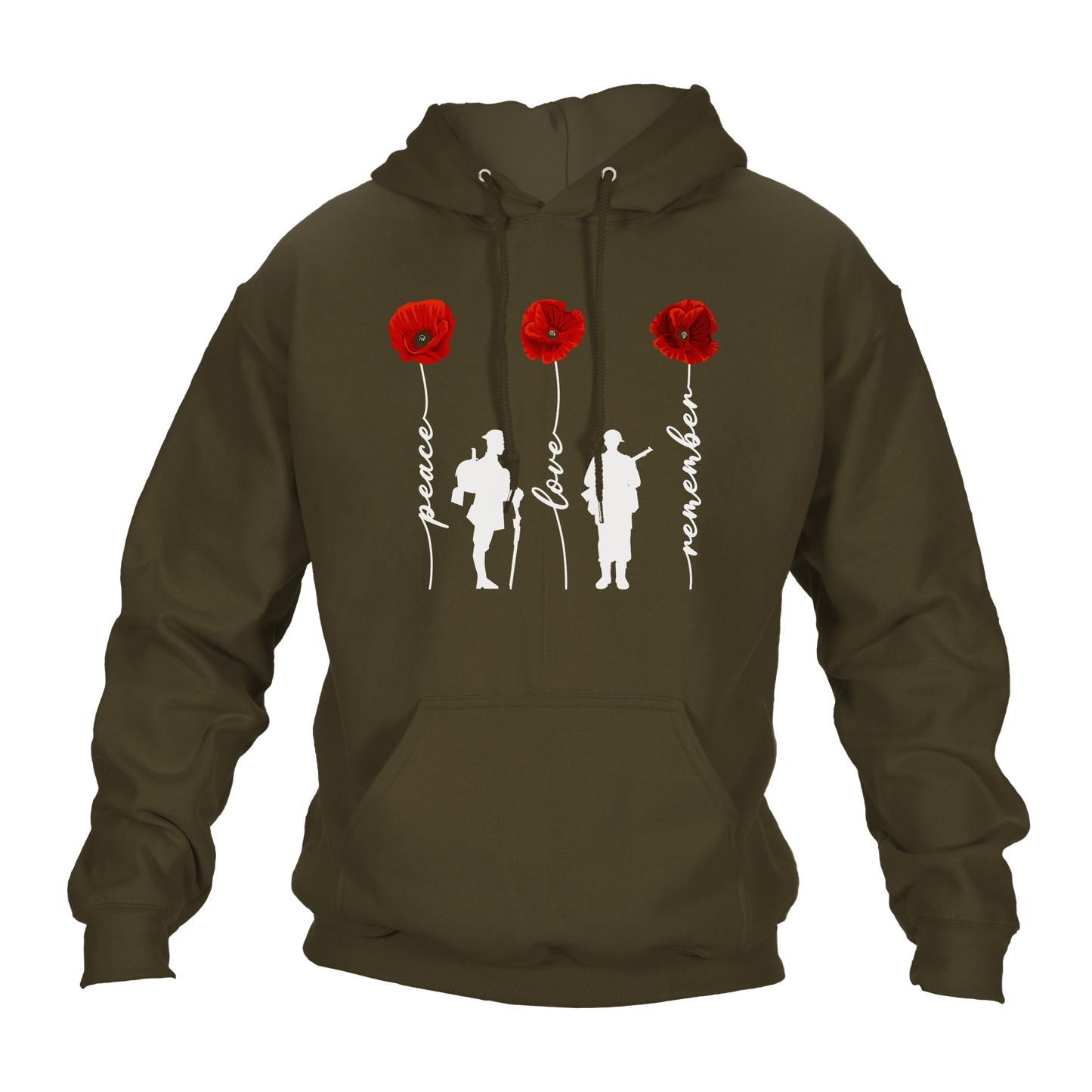 Peace And Love Remembrance Day Hoodie by Lion Legion 