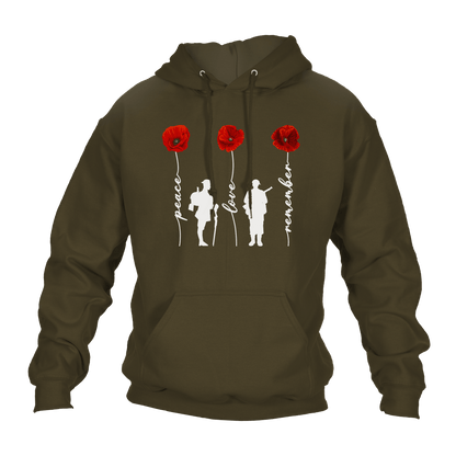 Peace And Love Remembrance Day Hoodie by Lion Legion 